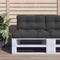 VidaXL Palletkussen 80x40x12 cm stof zwart