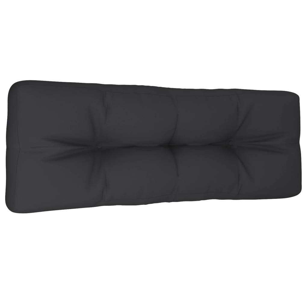 Vidaxl palletkussen 120x40x12 cm stof zwart