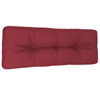 Vidaxl palletkussen 120x40x12 cm stof wijnrood