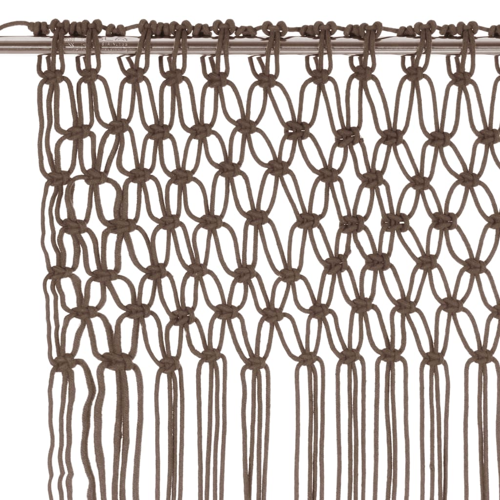 Vidaxl gordijn macramé 140x240 cm katoen taupe
