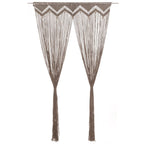 Vidaxl gordijn macramé 140x240 cm katoen taupe