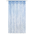 Vidaxl gordijn macramé 140x240 cm katoen blauw