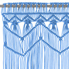 Vidaxl gordijn macramé 140x240 cm katoen blauw
