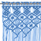 Vidaxl gordijn macramé 140x240 cm katoen blauw