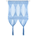 Vidaxl gordijn macramé 140x240 cm katoen blauw