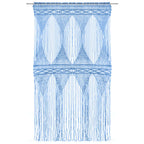 Vidaxl gordijn macramé 140x240 cm katoen blauw