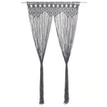 Vidaxl gordijn macramé 140x240 cm katoen antraciet