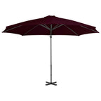 Vidaxl zweefparasol met aluminium paal 300 cm rood