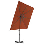 Vidaxl zweefparasol met stalen paal 250x250 cm terracottakleurig