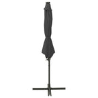 Vidaxl zweefparasol met paal en led-verlichting 300 cm antracietkleur