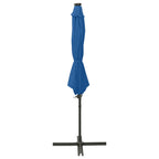 Vidaxl zweefparasol met paal en led-verlichting 300 cm azuurblauw