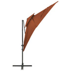 VidaXL Zweefparasol met dubbel dak 250x250 cm terracottakleurig