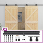 VidaXL Schuifdeur met beslag 90x210 cm massief grenenhout