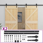 VidaXL Schuifdeur met beslag 100x210 cm massief grenenhout
