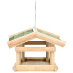 Vidaxl vogelvoeder 35x29,5x21 cm massief hout