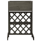 VidaXL Latwerkplantenbak 45x30x74 cm massief vurenhout grijs