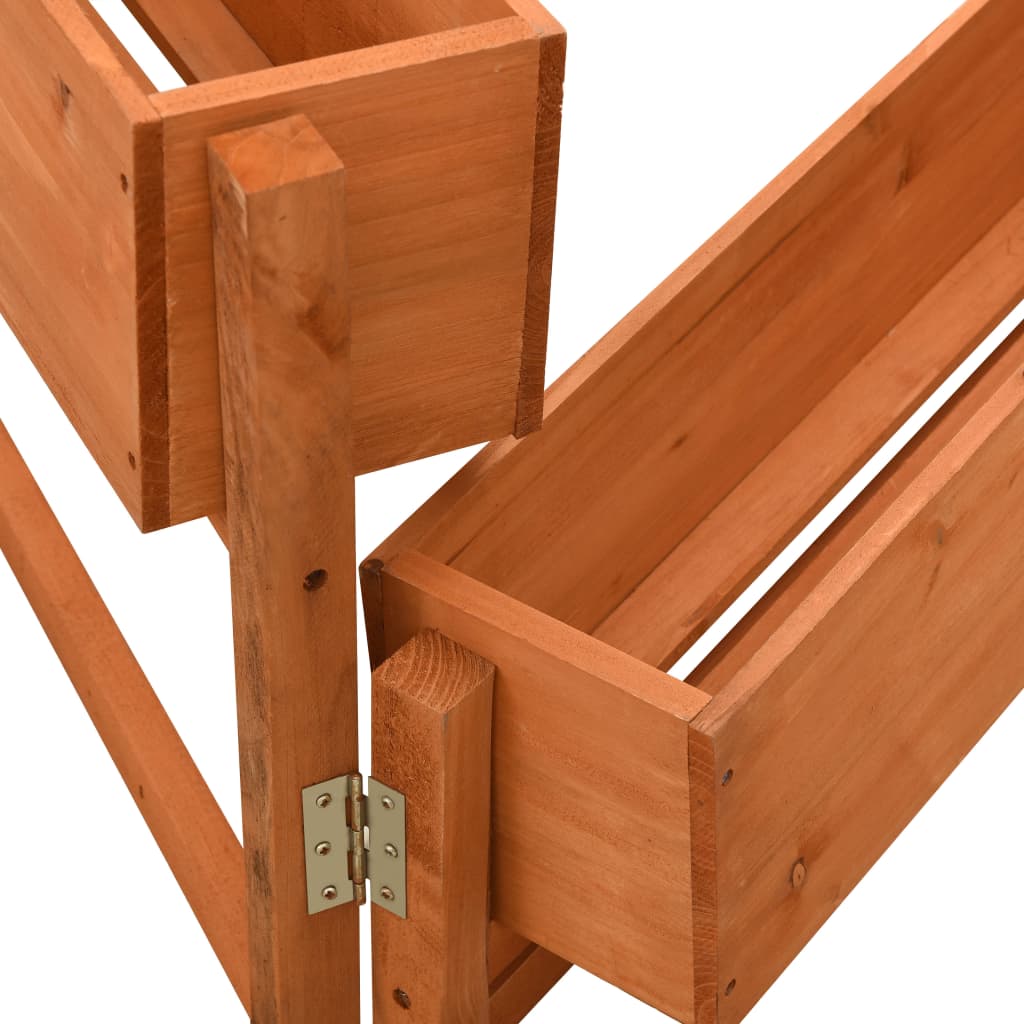 Vidaxl plantenbak inklapbaar 60x14x75 cm massief vurenhout oranje