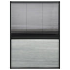 Vidaxl raamhor plissé met verduistering 80x120 cm aluminium