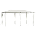 VidaXL Prieel met paalhoezen 160 g/m² 3x6x2,6 m crèmekleurig