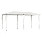 VidaXL Prieel met paalhoezen 160 g/m² 3x6x2,6 m crèmekleurig
