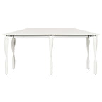 VidaXL Prieel met paalhoezen 160 g/m² 3x6x2,6 m crèmekleurig