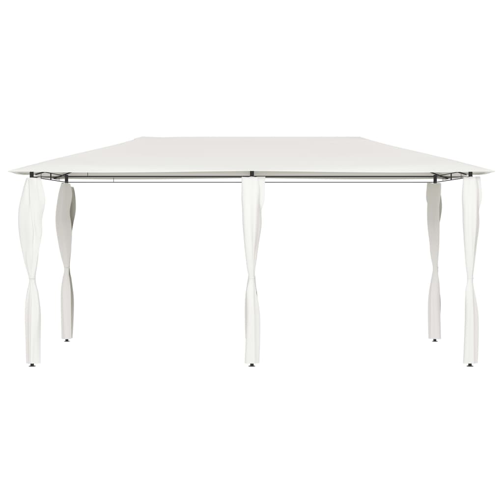 VidaXL Prieel met paalhoezen 160 g/m² 3x6x2,6 m crèmekleurig