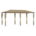 VidaXL Prieel met paalhoezen 160 g/m² 3x6x2,6 m taupe