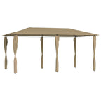 VidaXL Prieel met paalhoezen 160 g/m² 3x6x2,6 m taupe