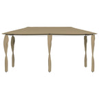 VidaXL Prieel met paalhoezen 160 g/m² 3x6x2,6 m taupe