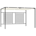 VidaXL Prieel met uittrekbaar dak 180 g m² 3x4x2,3 m crèmekleurig