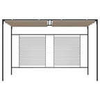 VidaXL Prieel met uittrekbaar dak 180 g m² 3x4x2,3 m taupe