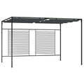VidaXL Prieel met uittrekbaar dak 180 g m² 4x3x2,3 m antracietkleurig