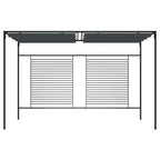 VidaXL Prieel met uittrekbaar dak 180 g m² 4x3x2,3 m antracietkleurig