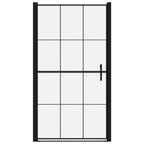Vidaxl douchedeur 100x178 cm gehard glas zwart