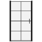 Vidaxl douchedeur 100x178 cm gehard glas zwart