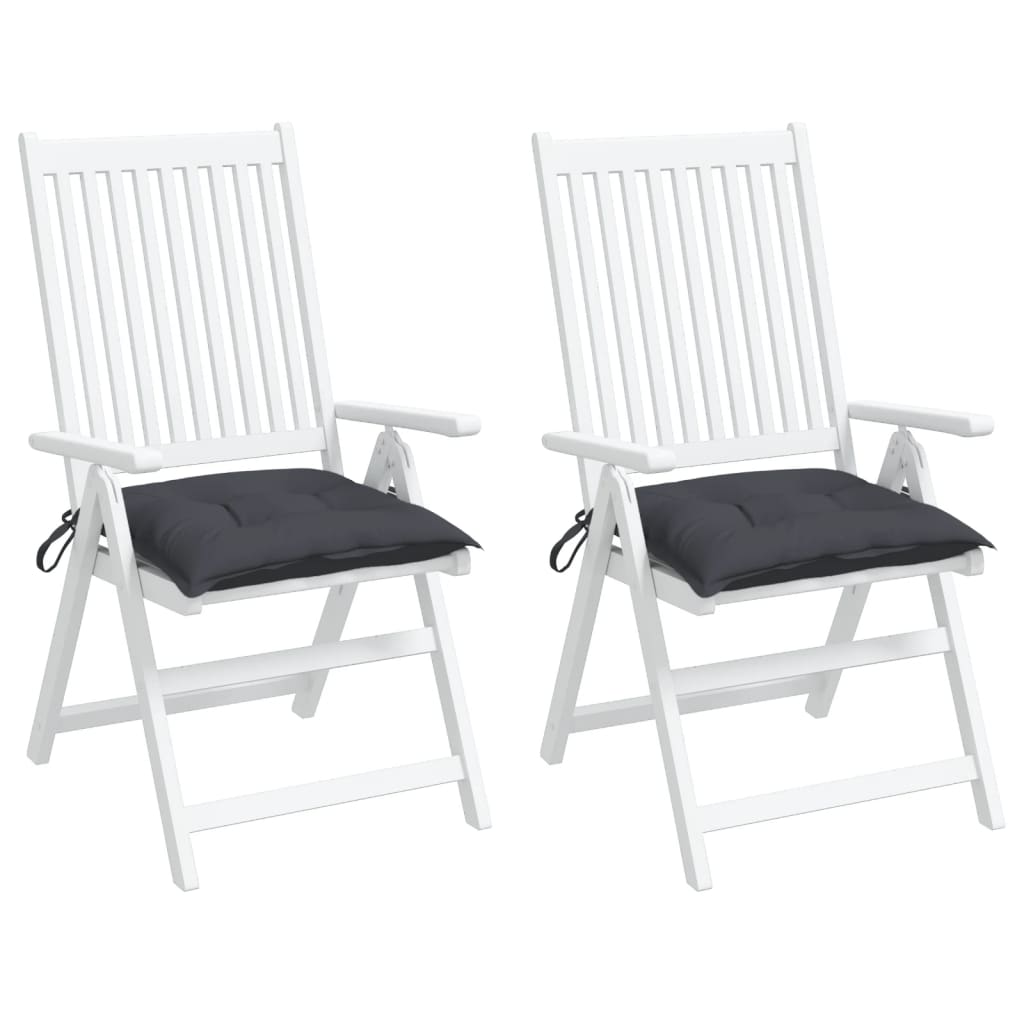 Vidaxl stoelkussens 2 st 40x40x7 cm oxford stof antracietkleurig