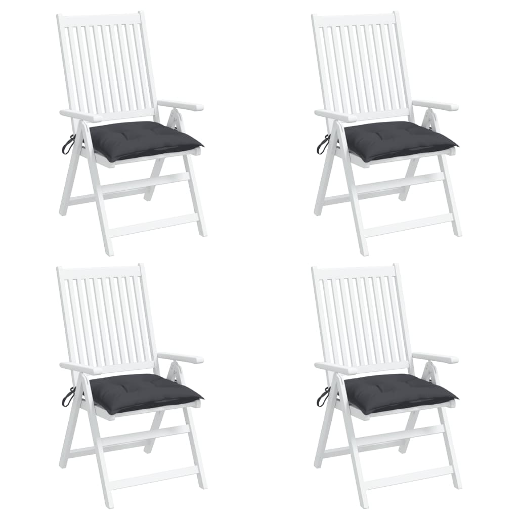 Vidaxl stoelkussens 4 st 40x40x7 cm oxford stof antracietkleurig
