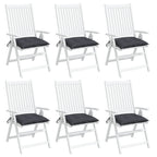 Vidaxl stoelkussens 6 st 40x40x7 cm oxford stof antracietkleurig