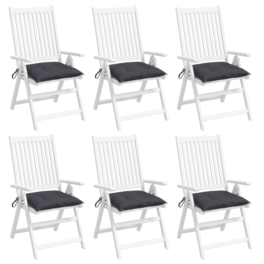 Vidaxl stoelkussens 6 st 40x40x7 cm oxford stof antracietkleurig