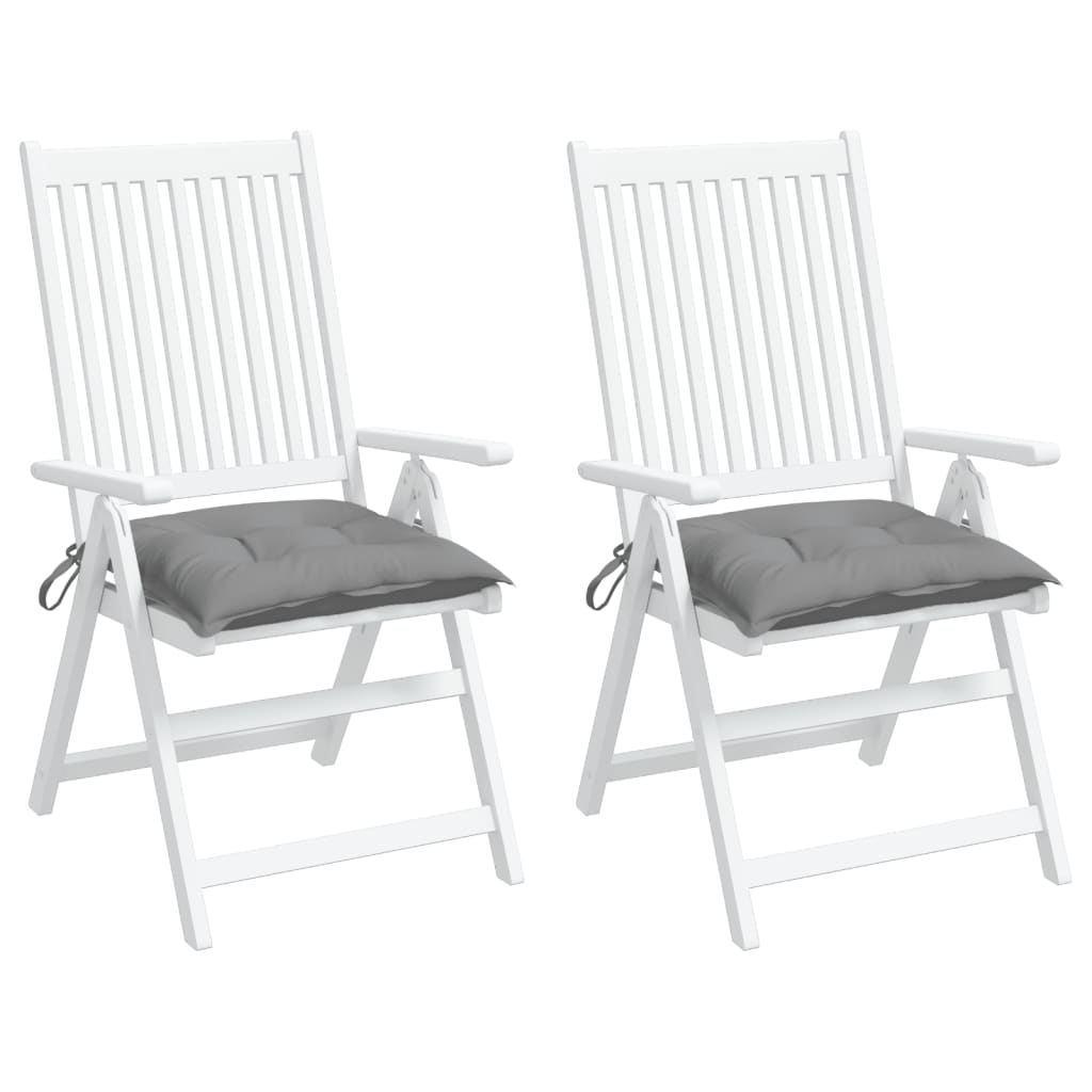 Vidaxl stoelkussens 2 st 40x40x7 cm oxford stof grijs