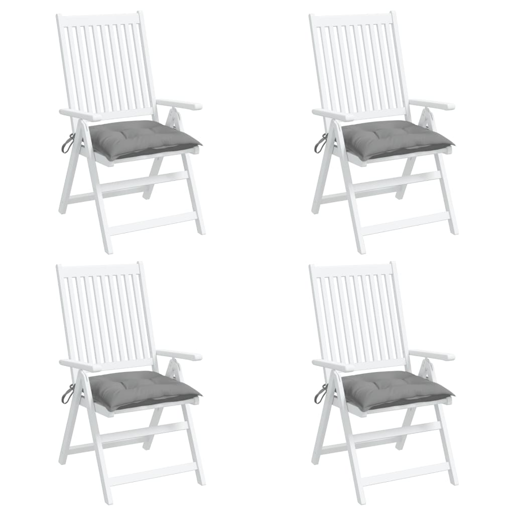 Vidaxl stoelkussens 4 st 40x40x7 cm oxford stof grijs