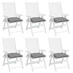 Vidaxl stoelkussens 6 st 40x40x7 cm oxford stof grijs