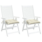 Vidaxl stoelkussens 2 st 40x40x7 cm stof crèmewit
