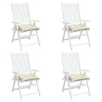 Vidaxl stoelkussens 4 st 40x40x7 cm oxford stof crèmewit