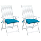 Vidaxl stoelkussens 2 st 40x40x7 cm oxford stof lichtblauw