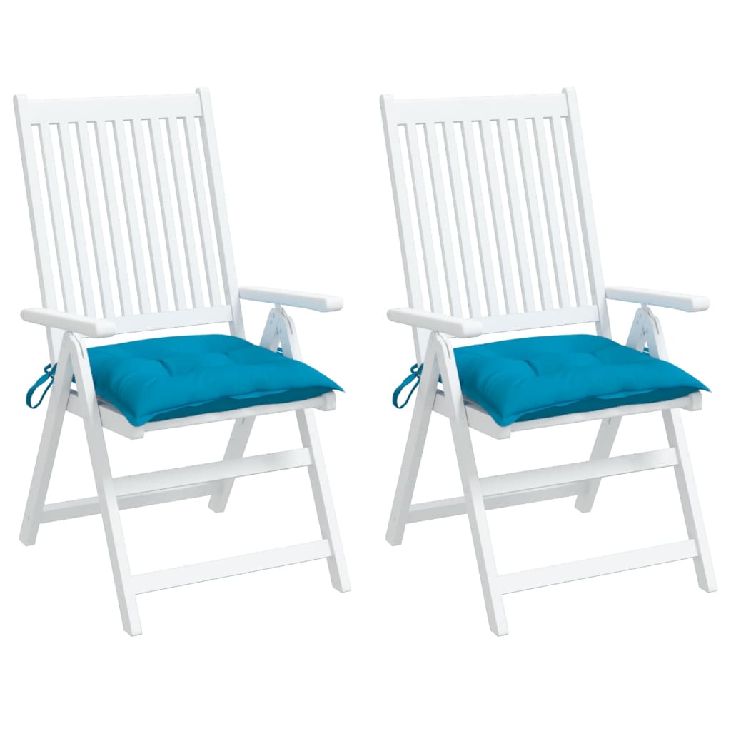 Vidaxl stoelkussens 2 st 40x40x7 cm oxford stof lichtblauw