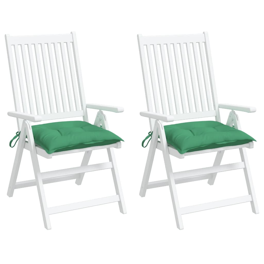 Vidaxl stoelkussens 2 st 40x40x7 cm oxford stof groen