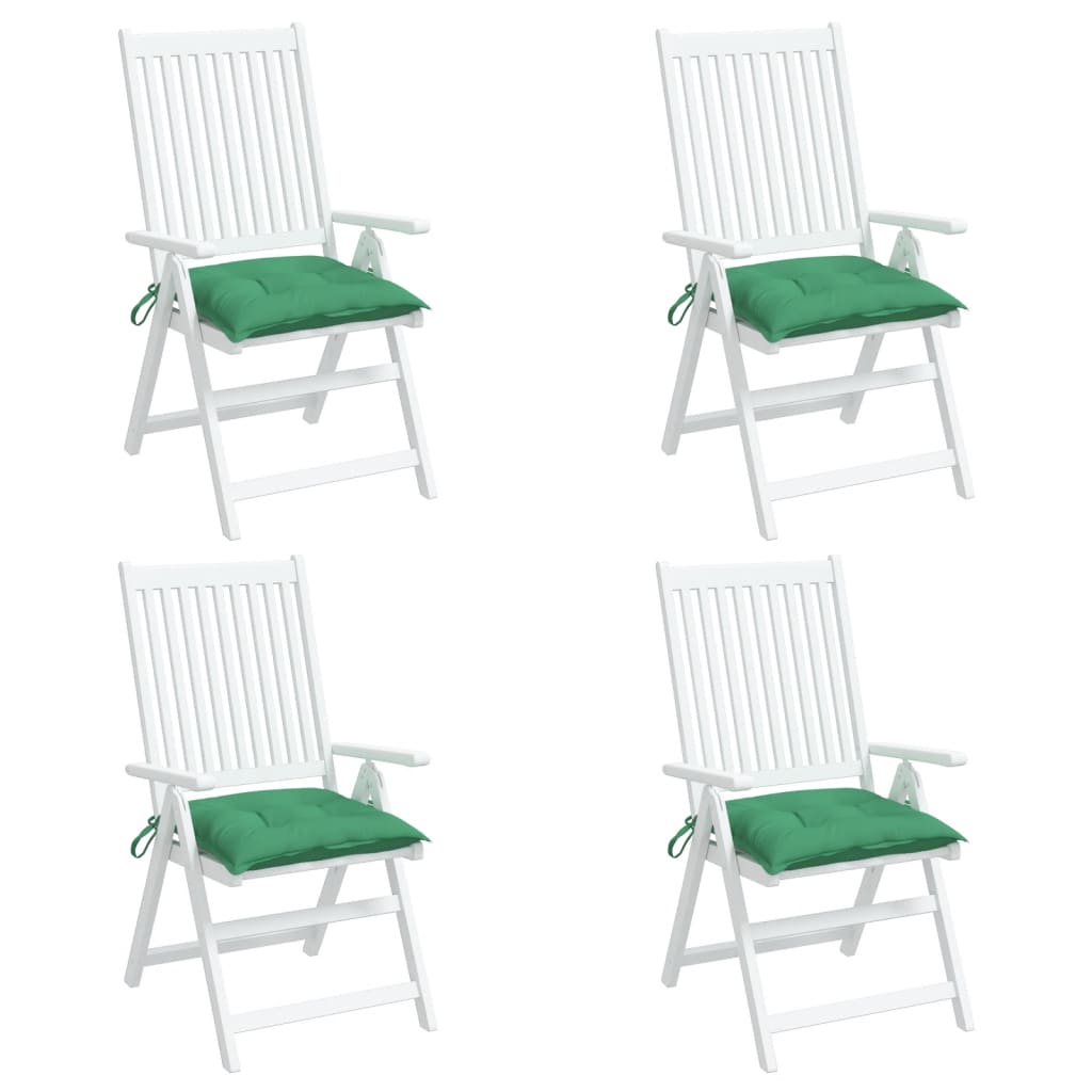 Vidaxl stoelkussens 4 st 40x40x7 cm oxford stof groen
