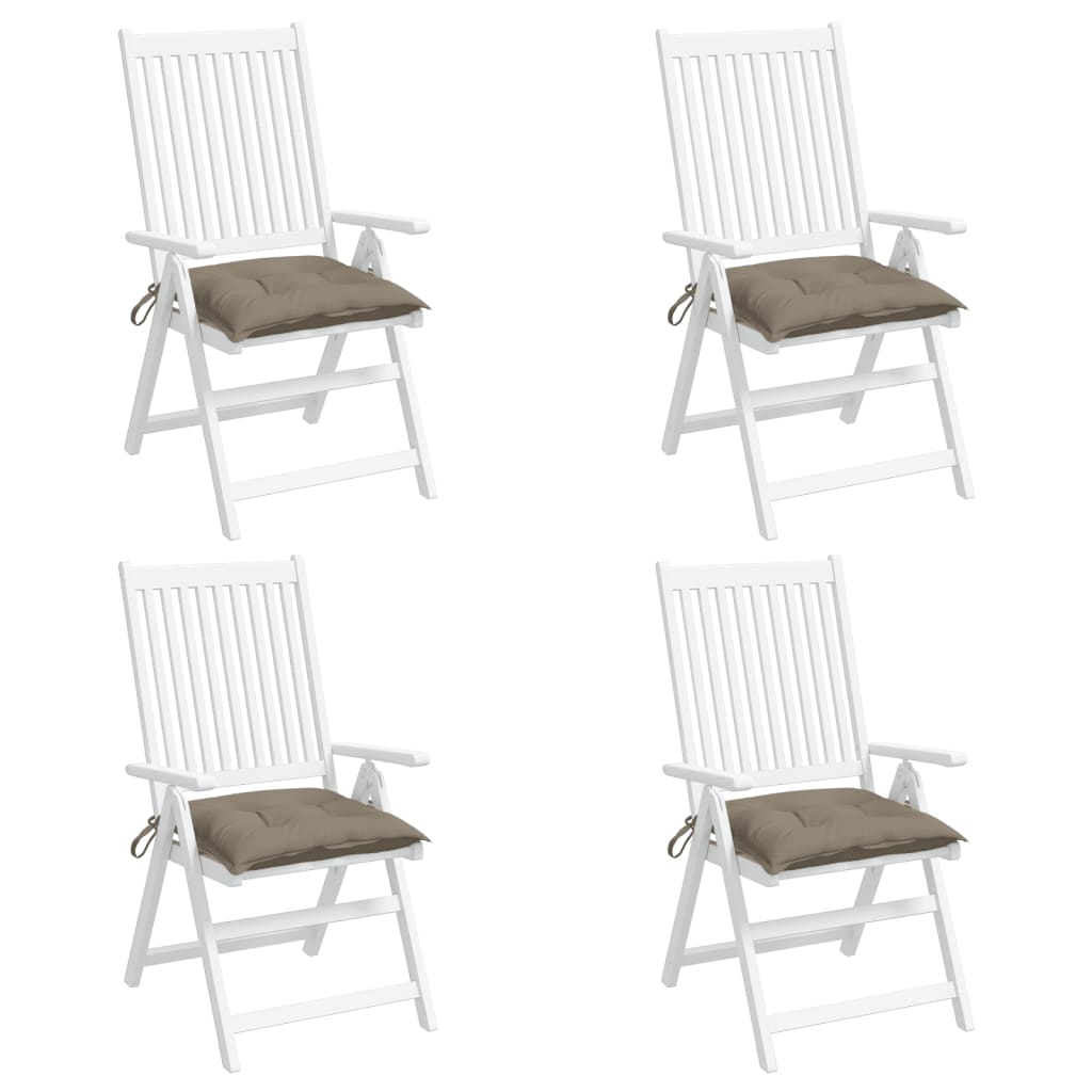 Vidaxl stoelkussens 4 st 40x40x7 cm oxford stof taupe