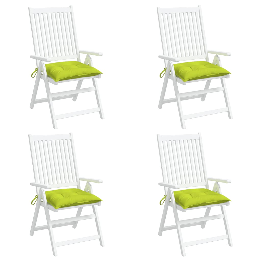 Vidaxl stoelkussens 4 st 40x40x7 cm oxford stof heldergroen